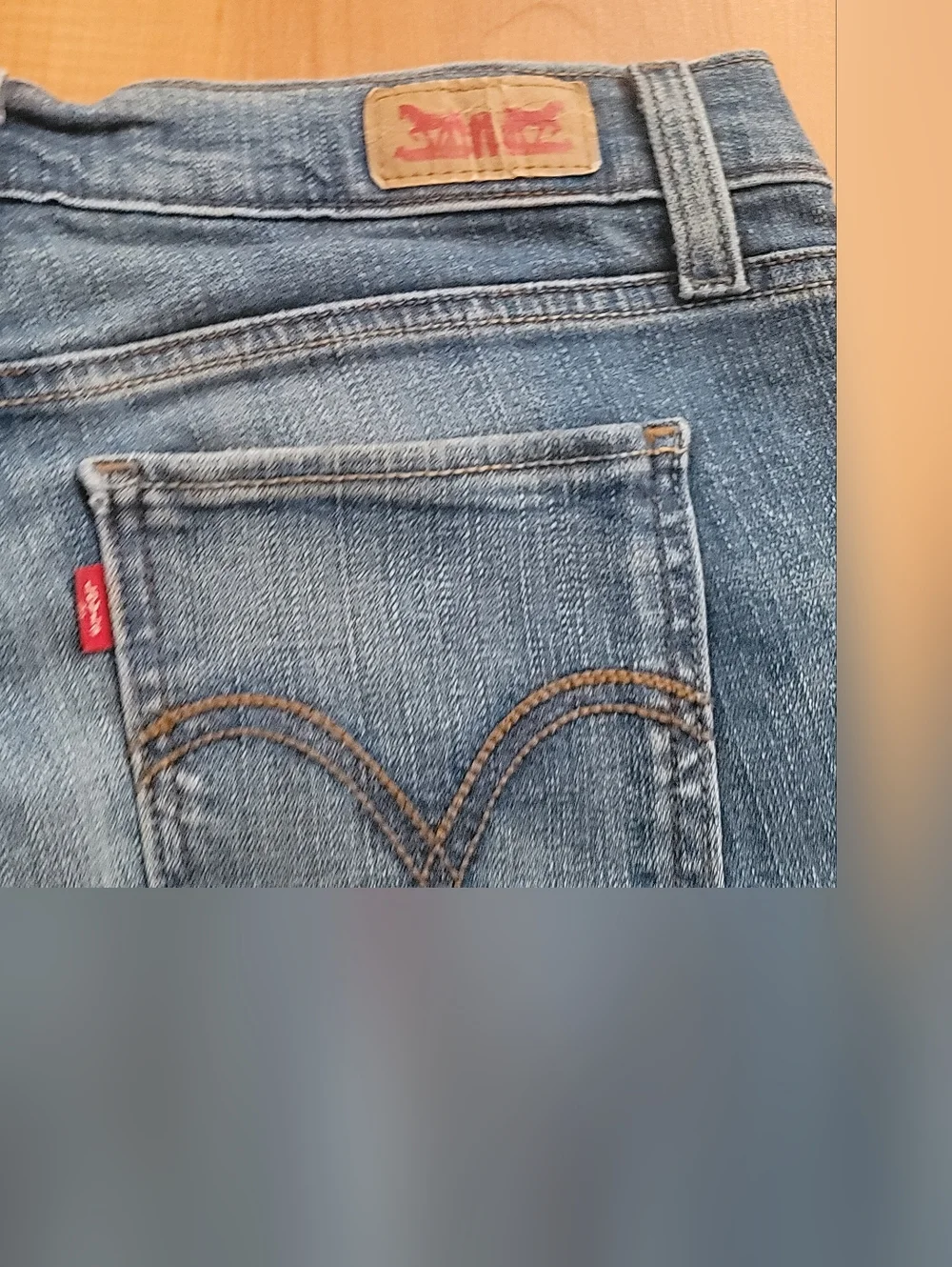 Levis 524 Too Superlow Bootcut Blue Jeans Women's Size W27 L32 Low Rise Slim Fit - Picture 13 of 15